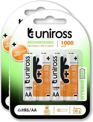 Uniross AA Rechargeable Batteries1000 Hybrio ( Pack of 4 )