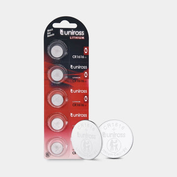 Uniross CR 1616 Coin Cell 3v Lithium Battery - Pack of x 5