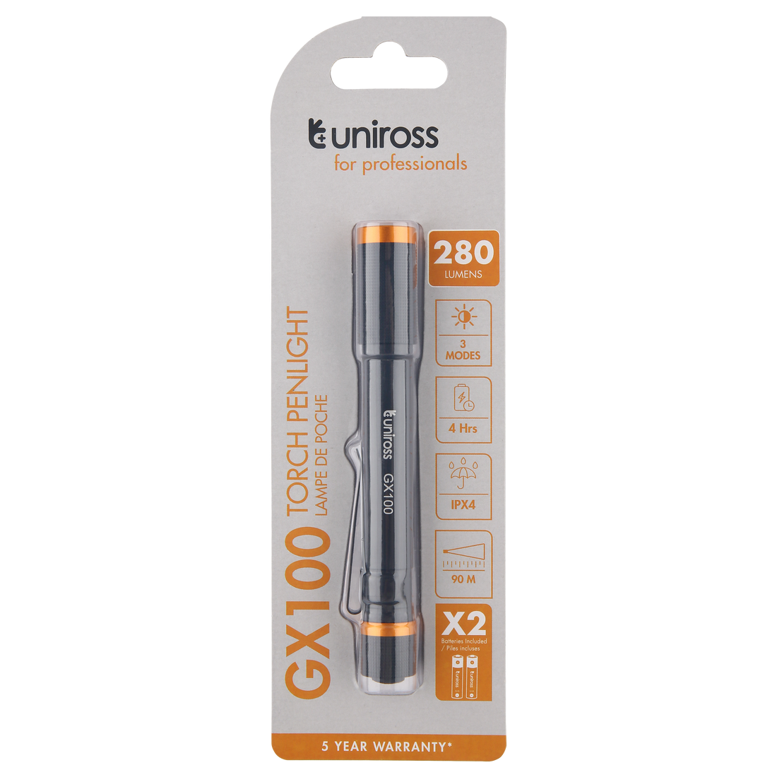 Uniross GX100 Torch Penlight – 280lm