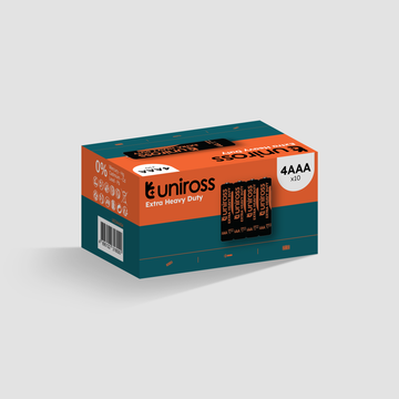 Uniross AAA Extra Heavy Duty Battery Cells ( Box of 40 Batteries )