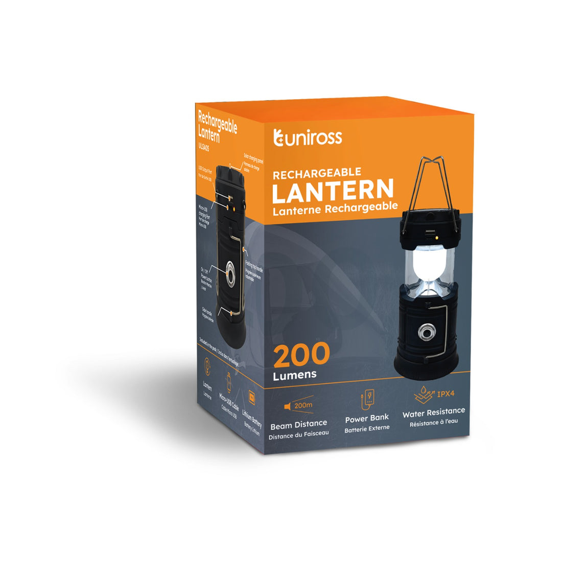 Uniross Solar & USB Rechargeable Lantern