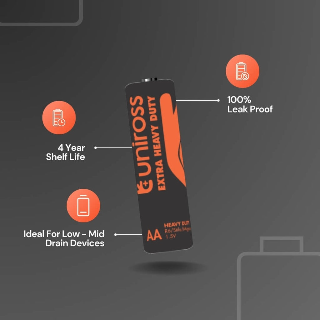 Uniross AA Extra Heavy Duty Cell Batteries ( 10 Batteries )
