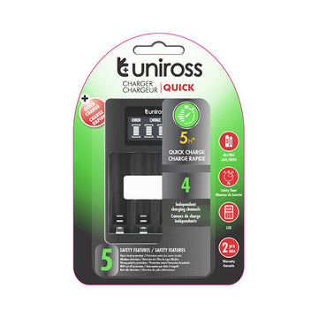 Uniross Quick LCD Charger for AA / AAA (Without Batteries)